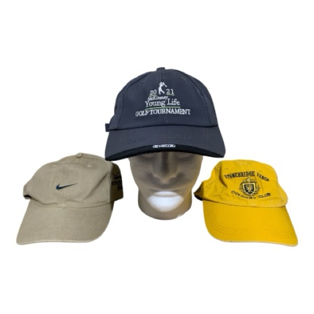 (016) Texas Golf Hat Bundle of (3)